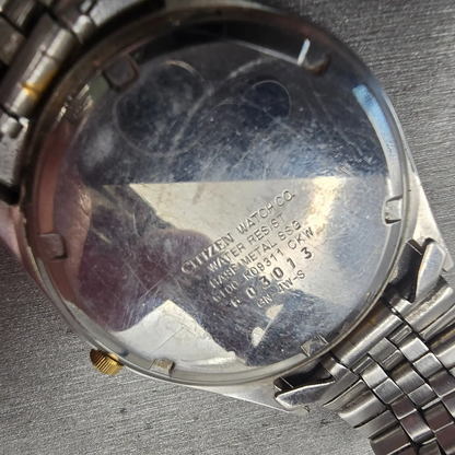 Citizen President Watch Men 35mm Champagne Dial Daydate 6100-K09311 New BatteryL10