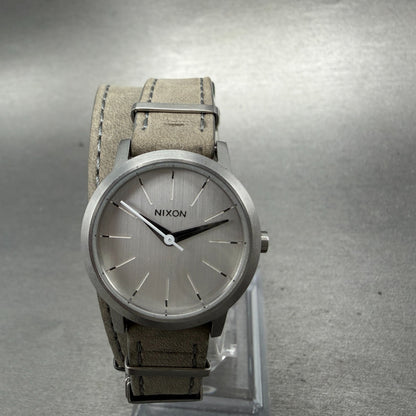 Nixon Kenzi Watch Women 26mm Silver Dial Silver Tone Round Wrap Around New Batt0