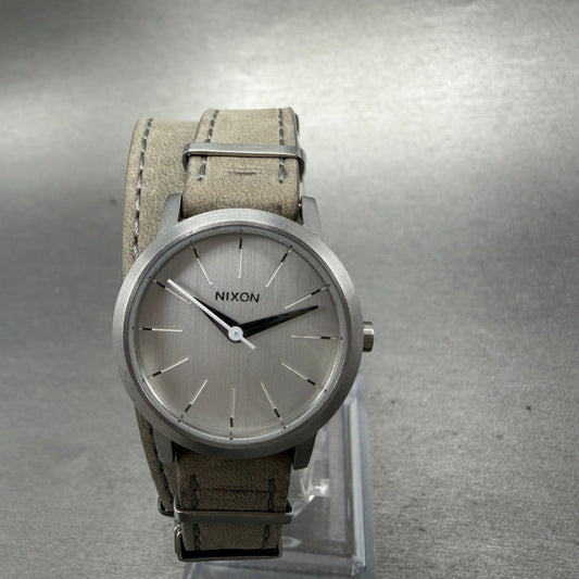 Nixon Kenzi Watch Women 26mm Silver Dial Silver Tone Round Wrap Around New Batt0