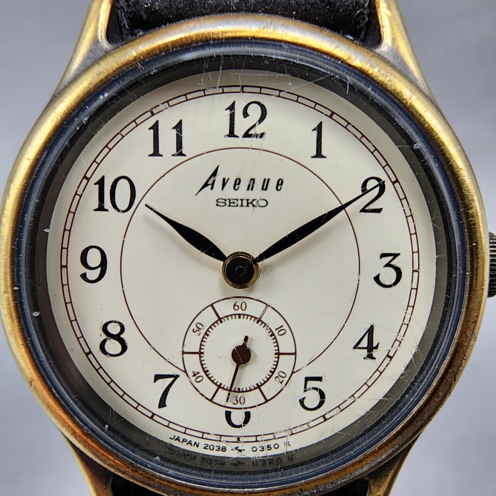 Seiko Avenue Watch Women 24mm White Dial Bronze Tone 2g380160 New Battery1
