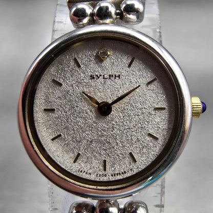 Citizen Sylph Watch Women 19mm Silver Dial Two Tone Round 2200-228707 New Batt1