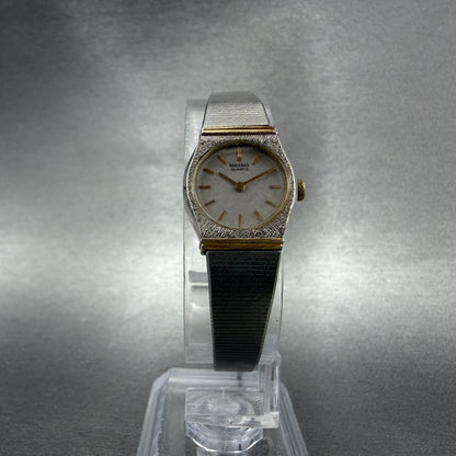 Seiko Watch Women 16mm Silver Dial Two Tone Round 2C20-0259 New Battery5