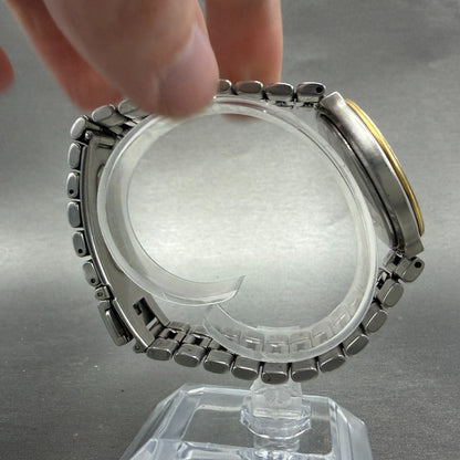 Seiko Cadet Watch Men 34mm White Dial Two Tone Round 5P31-6C50 New Battery8