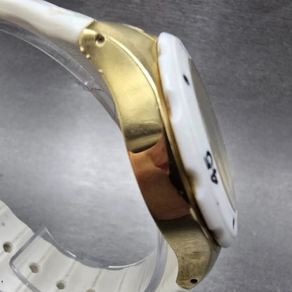 Invicta Angel Dive Watch Women 38mm White Dial Gold Tone Daydate 0718 New Batt3