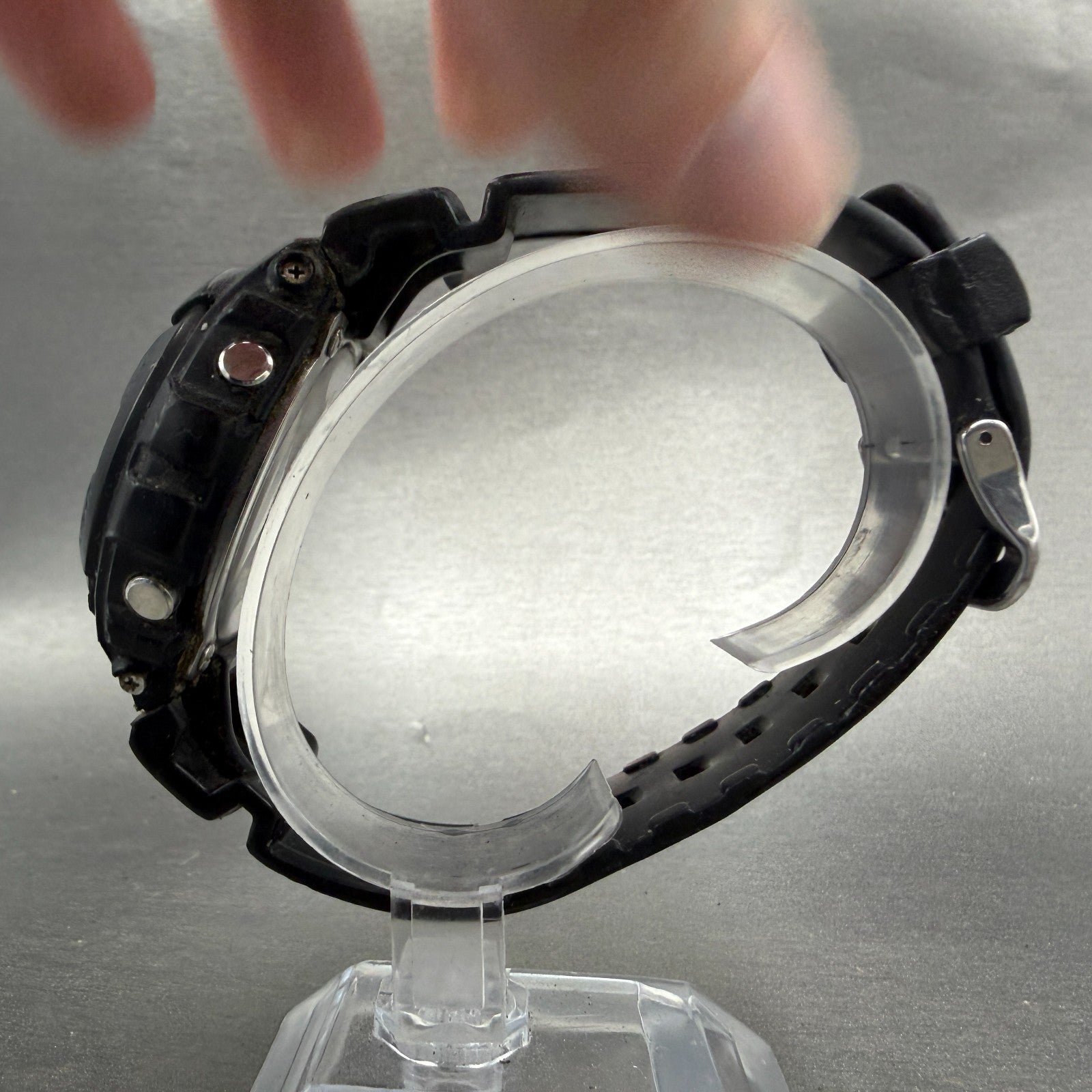 Casio G-Shock G-100Watch Men 48mm Analog Digital Black Tone Round READ! New Batt6