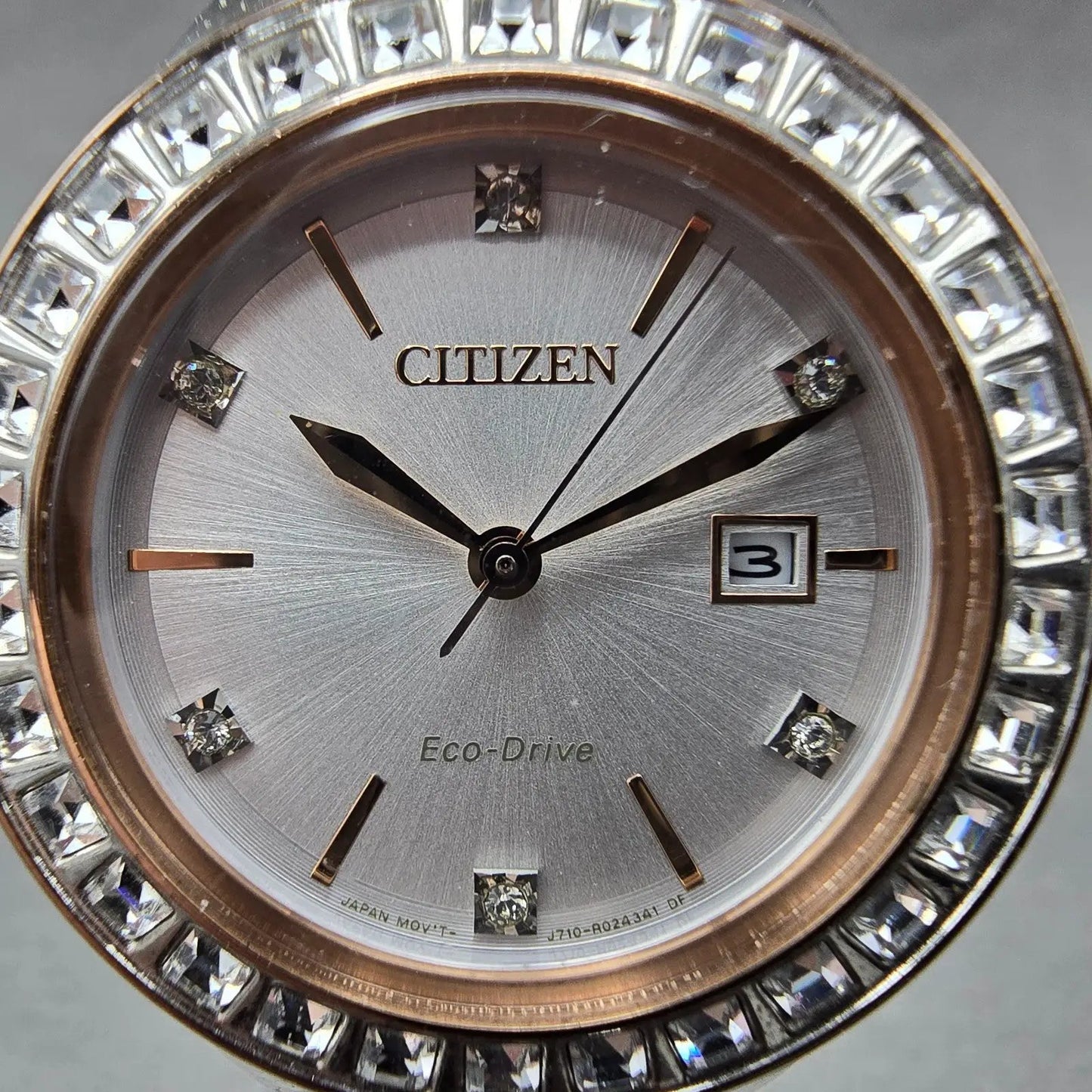 Citizen Silhouette Eco-Drive Watch Women 31mm Silver Dial Two Tone Date Runs1