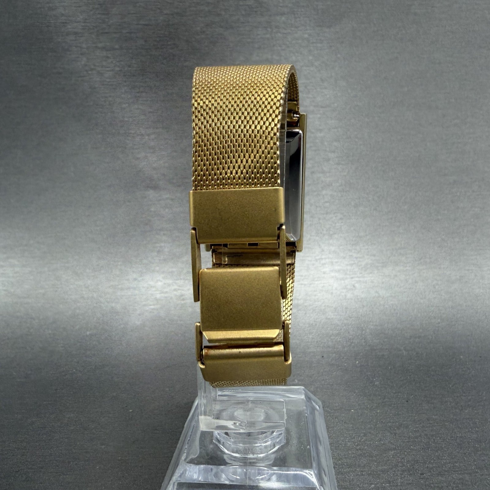 Wittnauer  Tank Watch Men 26mm Black Dial Gold Tone Rectangle New Battery7