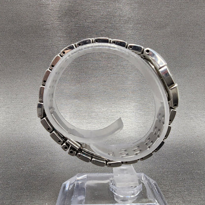 Seiko Watch Women 20mm Pink Dial Silver Tone Oval NO CROWN 1N01-0GS0 New Battery
