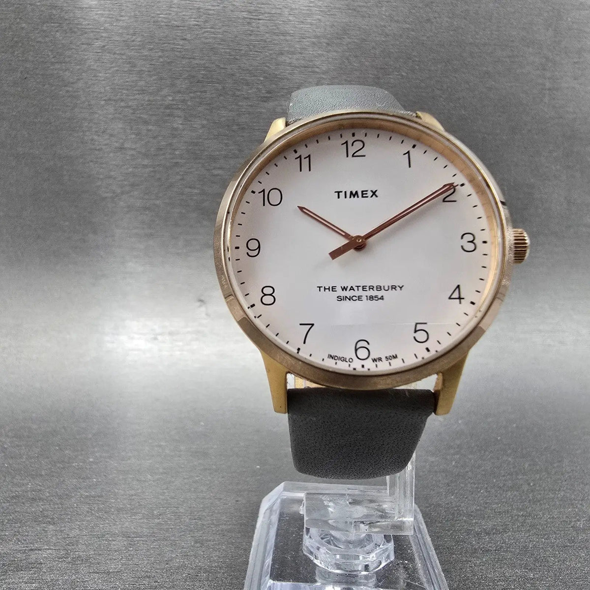 Timex Waterbury Classic Watch Women 36mm White Dial Rose Gold Date Round New Bat6