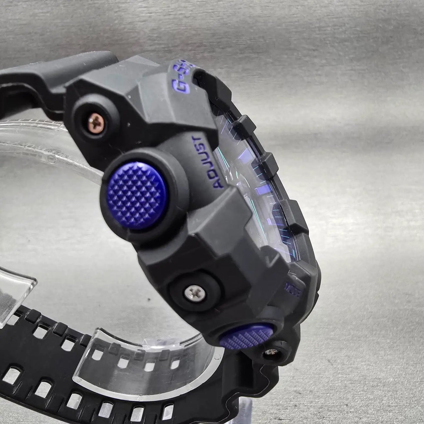 Casio G-Shock GA-700VB Watch Men 54mm Blue Dial Black Chrono Alarm New Battery3