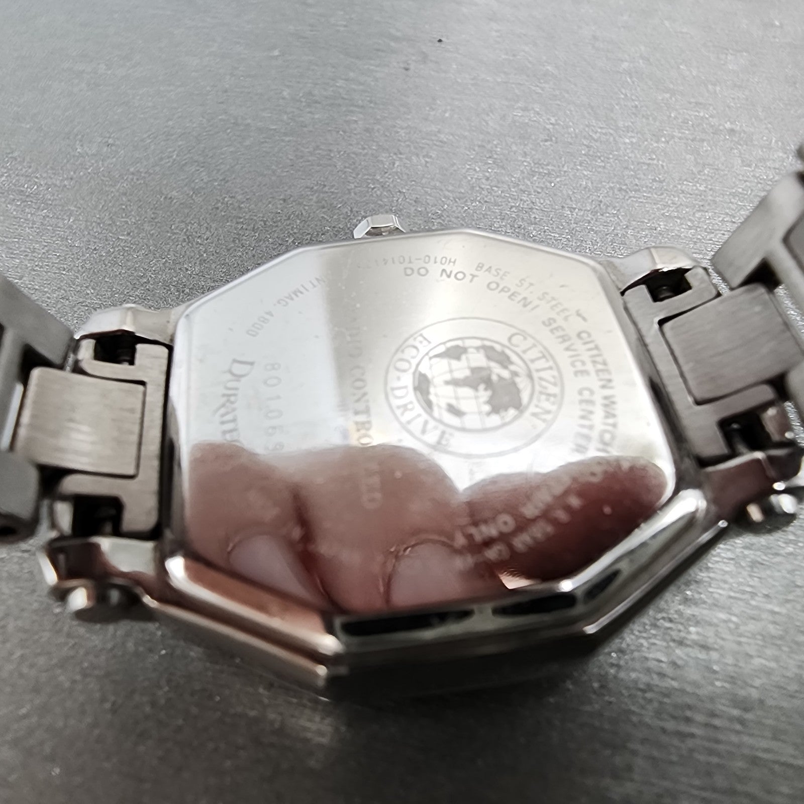 Citizen Xc Watch Women 27mm MOP Dial Silver Tone Date Octagon Atomic Runs10