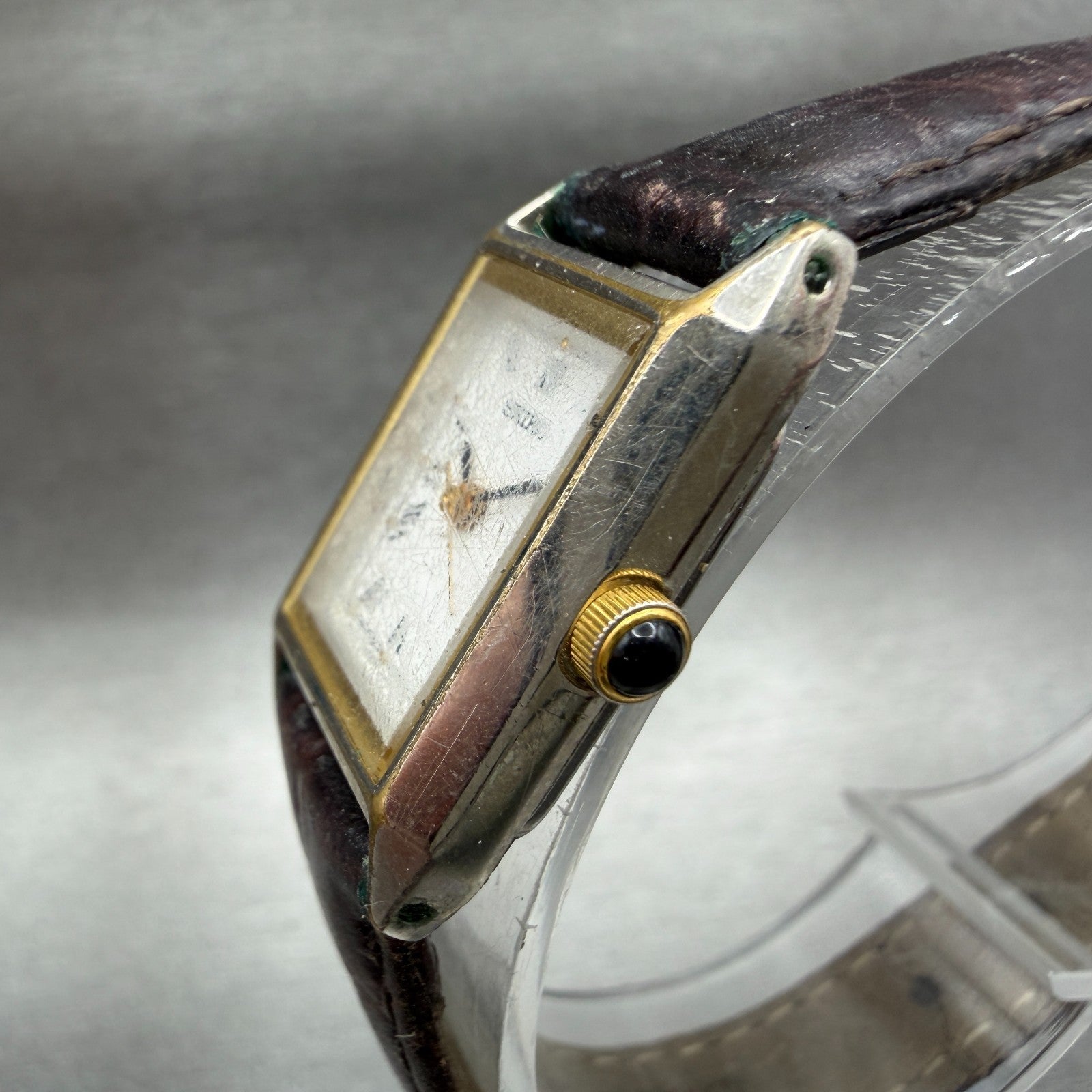 Seiko Tank Watch Women 18mm White Dial Two Tone Rectangle 1N01-5E90 New Battery2