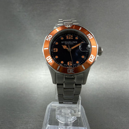 Stührling Lady Clipper Watch 29mm MOP Dial Steel Date Round New Battery5