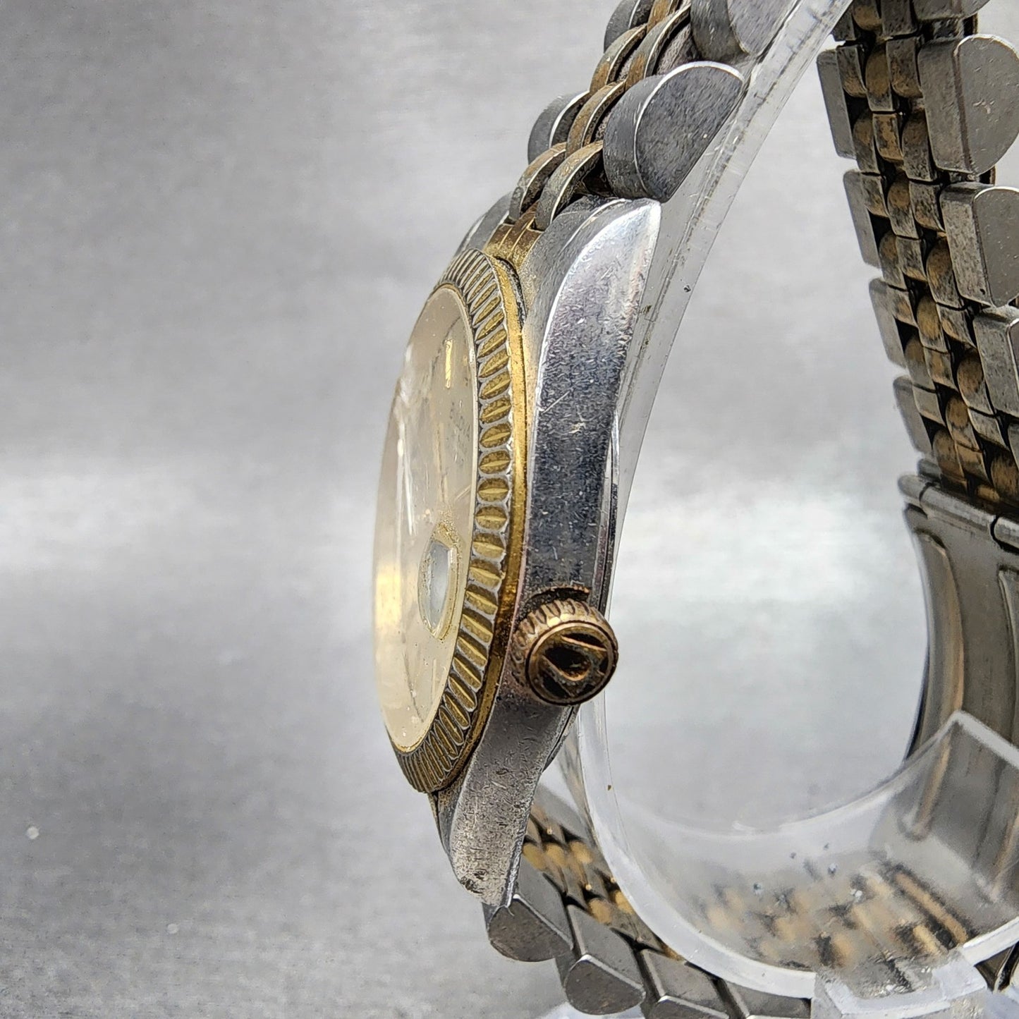 Bulova Super Seville Watch Women 31mm Champagne Dial Two Tone Date Round NewBatt2