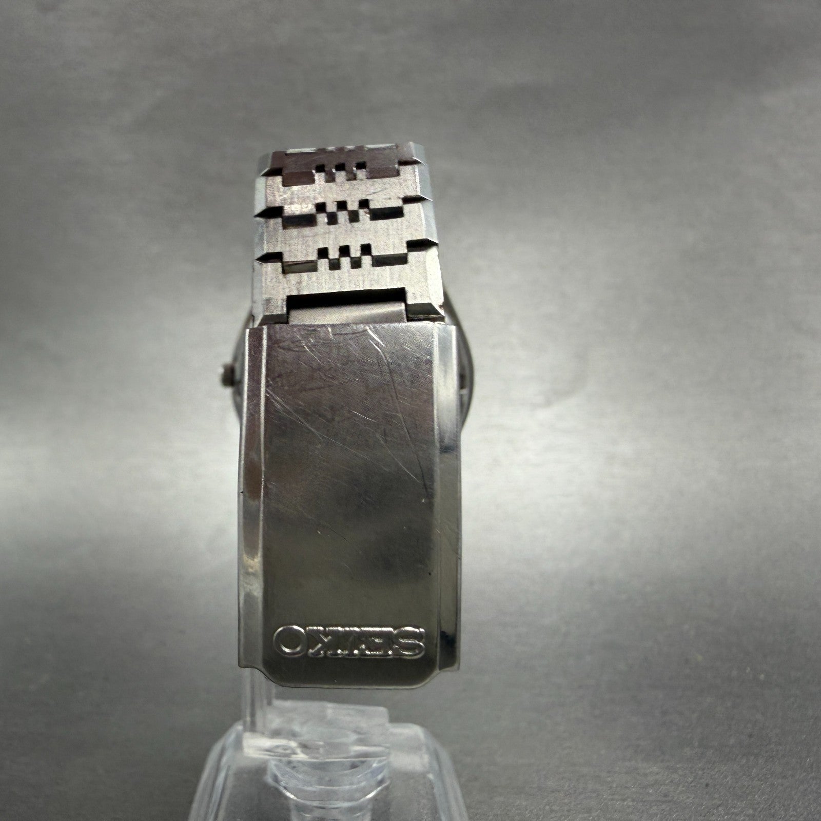 Seiko QT Watch Men 36mm Silver Dial Silver Tone Daydate 3803-7110 New Battery7