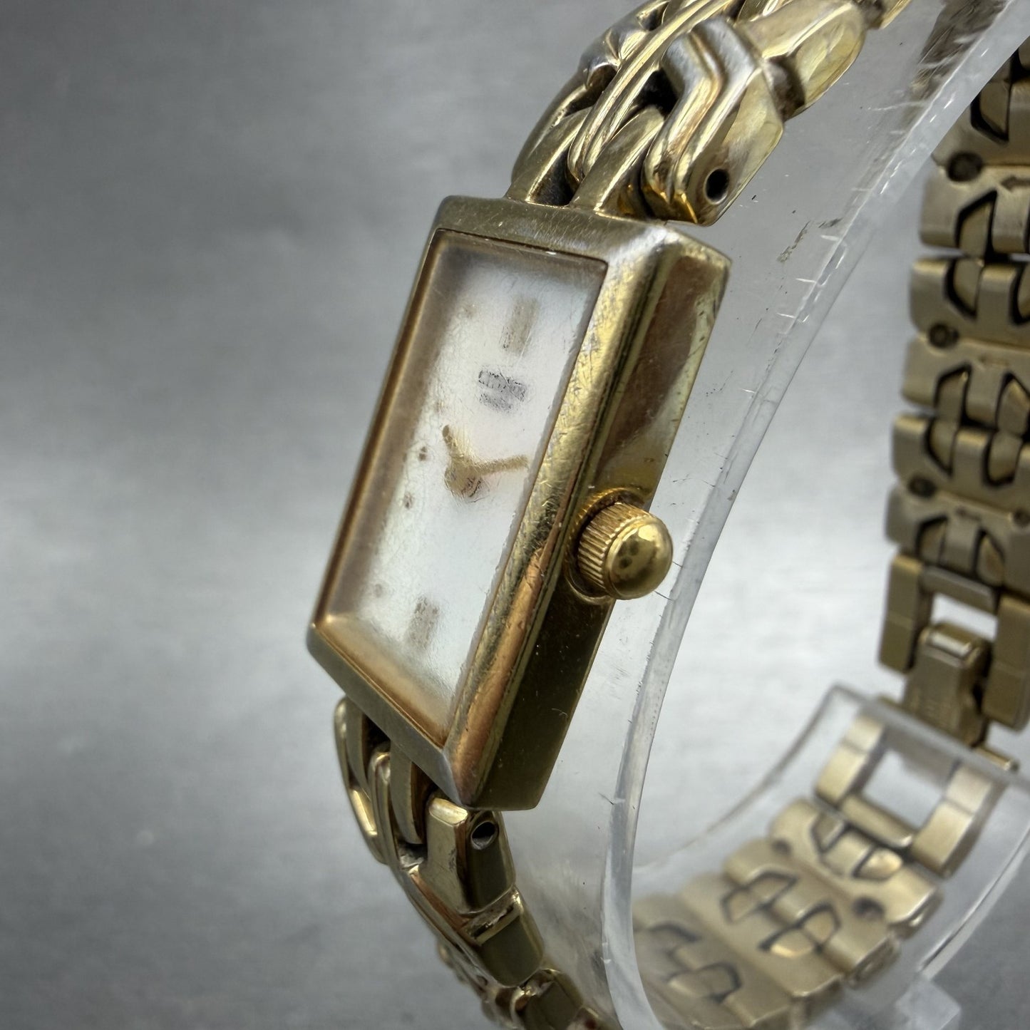 Citizen Tank Watch Women 13mm MOP Dial Gold Tone Rectangle 5421-S029023 New Batt2