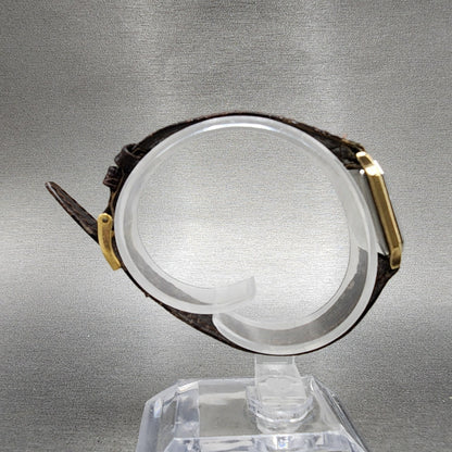 Rado Tank Watch Women 20mm Gold Dial Two Tone Octagon 133.5293.2 New Battery8