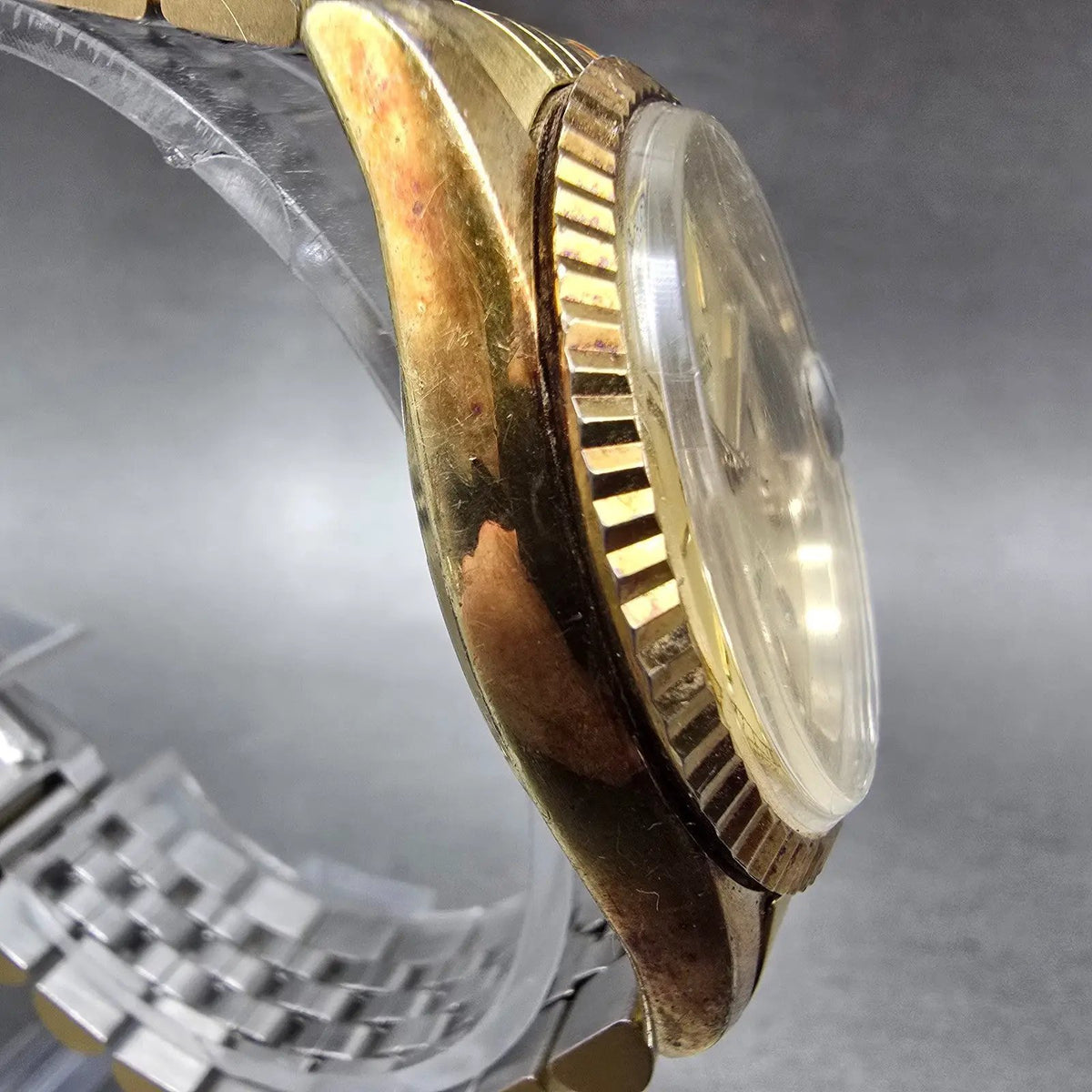 Gruen President Watch Men 36mm Champagne Dial Gold Tone Daydate Round PARTS VTG5
