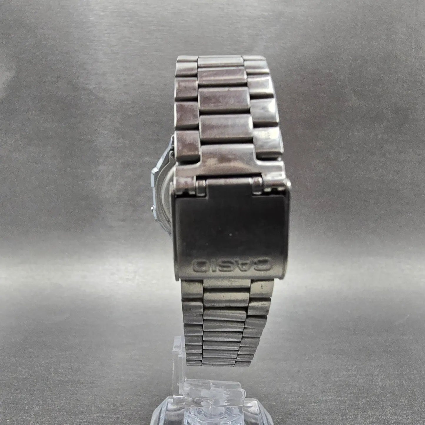 Casio A168 Illuminator Watch Men 36mm Digital Silver Tone Alarm Chrono New BattQ7