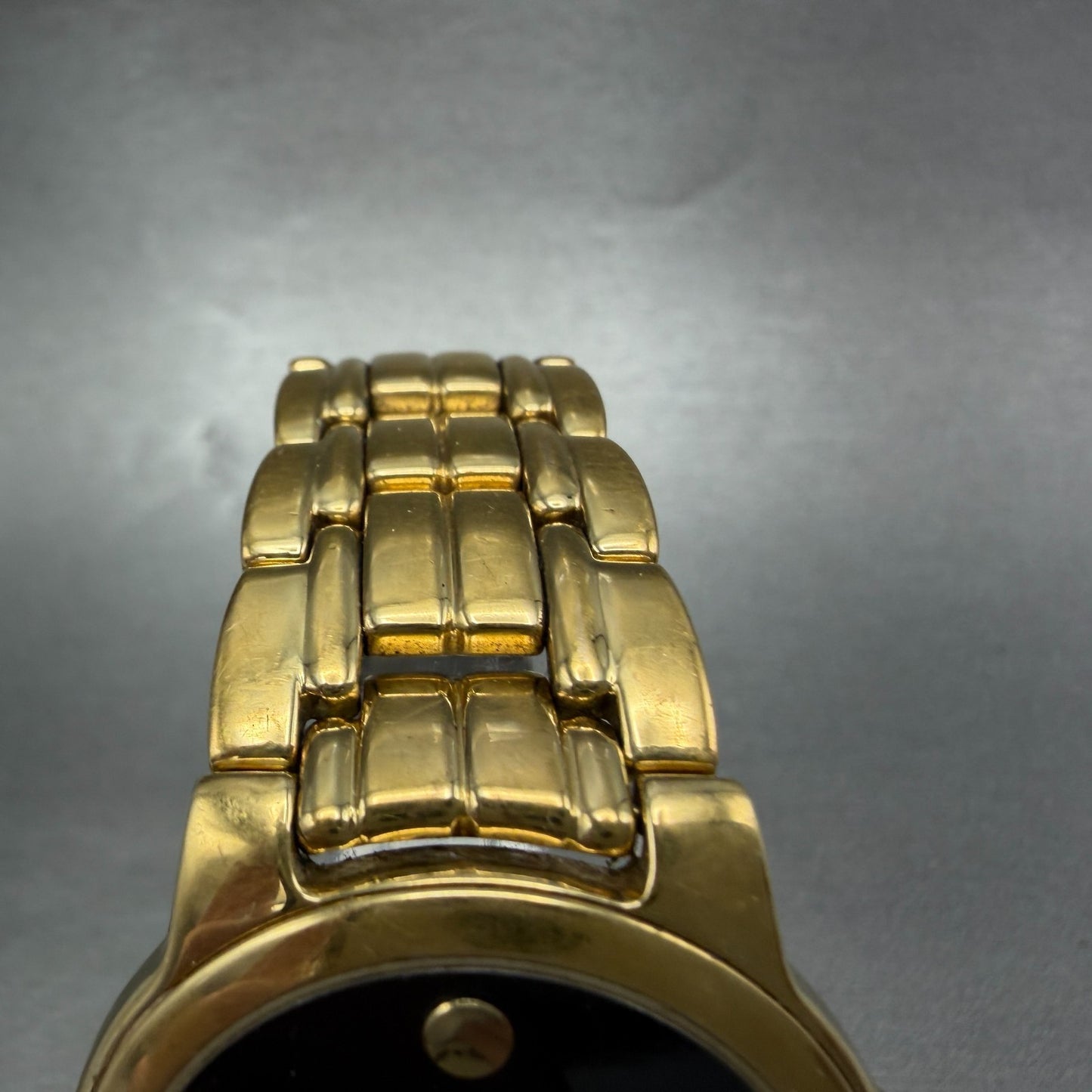 Movado Museum Watch Men 34mm Black Dial Gold Tone Round 88-E4-9885 New Battery4