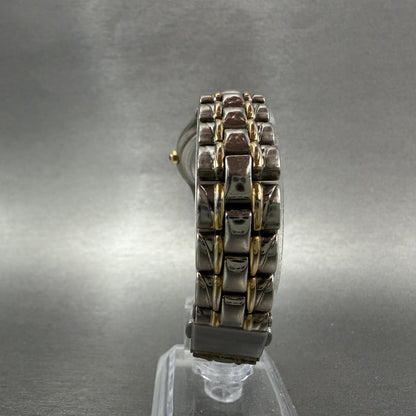 Elgin Watch Women 27mm Blue Dial Two Tone Date Round Bracelet New Battery7