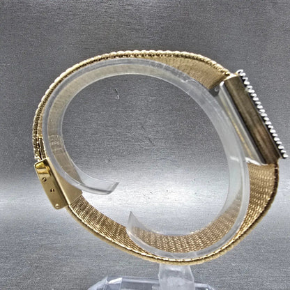 Armitron Deauville Tank Watch Men 23mm Champagne Dial Gold Crystal Bezel New bat8