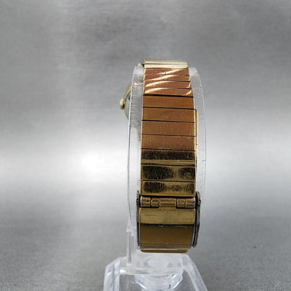 Seiko Watch Women 26mm Champange Dial Gold Tone Date Round 26220070 New Battery7