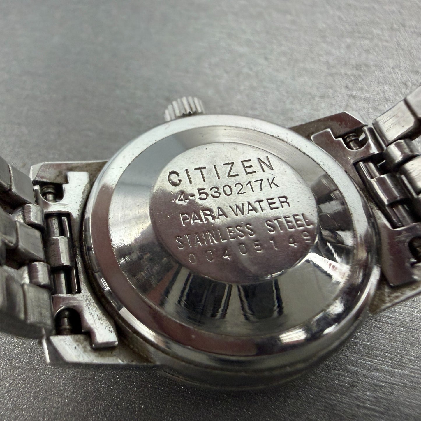 Citizen Date Star Watch Women 26mm Silver Dial Silver Tone Manual 4-530217K Runs9