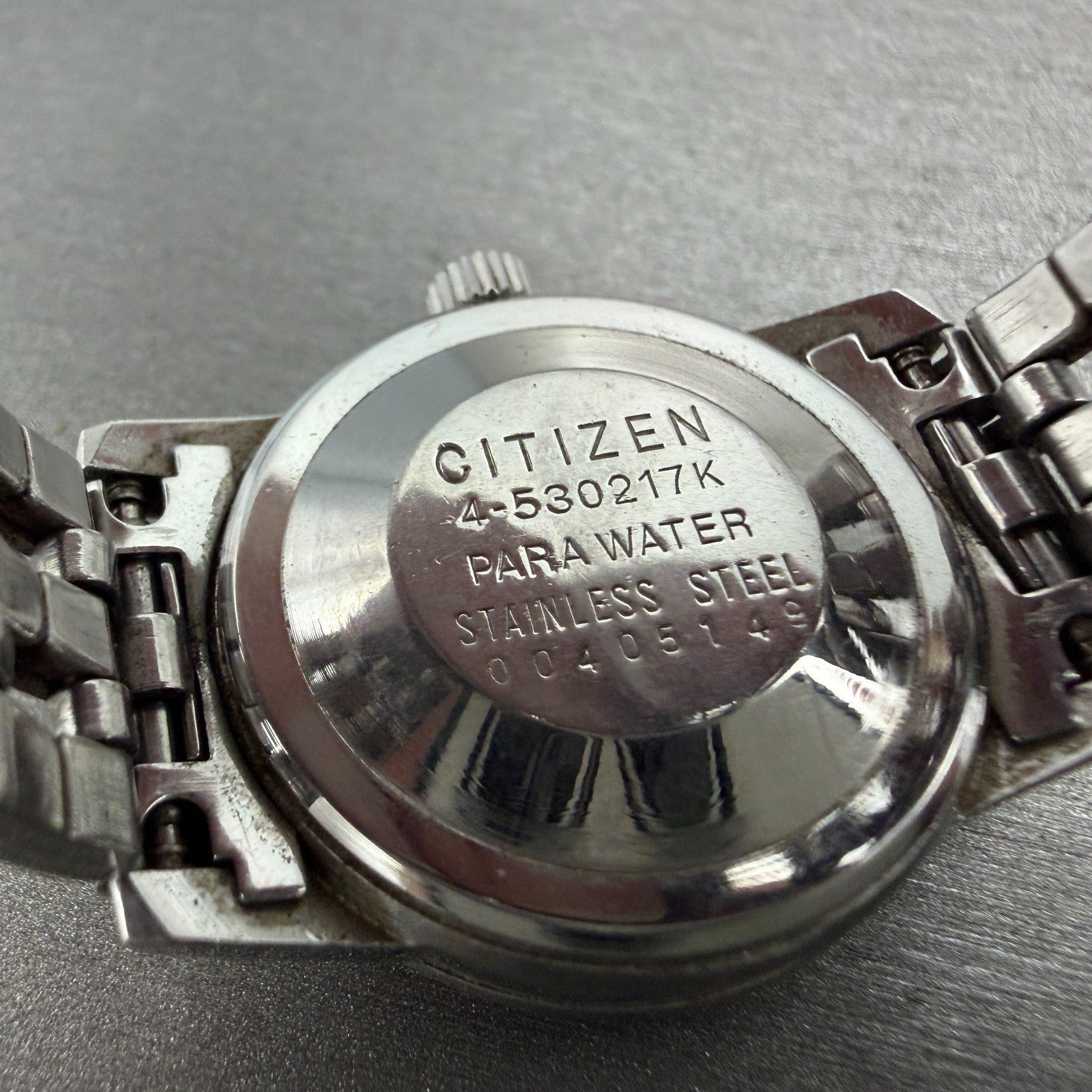 Citizen Date Star Watch Women 26mm Silver Dial Silver Tone Manual 4-530217K Runs9