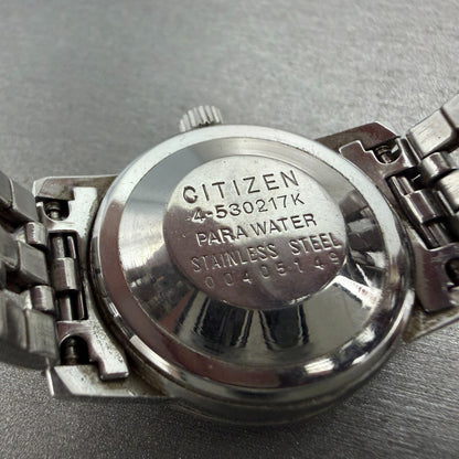 Citizen Date Star Watch Women 26mm Silver Dial Silver Tone Manual 4-530217K Runs9