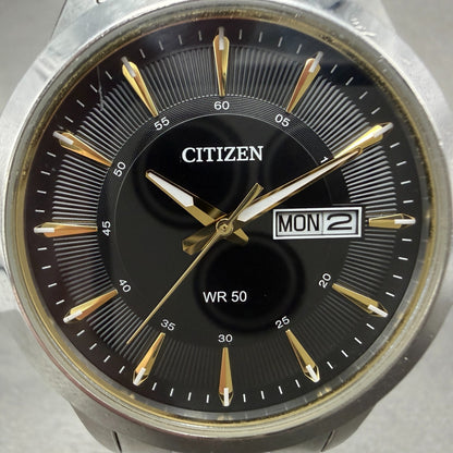 Citizen Watch Men 41mm Black Dial Two Tone Daydate Round 1502-S097843 New Batt1