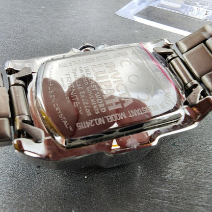 Invicta Lupah Watch Women 26mm Yellow Dial Silver Tone Rectangle 24115 New Batt11