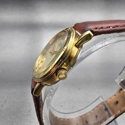 Citizen Watch Women 24mm Gold Dial Gold Tone Date 1012-K13131 New Battery VTG2