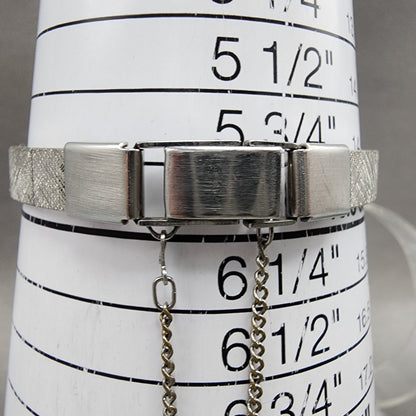 Seiko Watch Women 17mm Green Dial Silver Tone Rectangle 114480 PARTS VTG11
