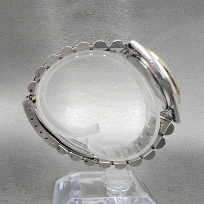 Seiko Sq Watch Men 36mm White Dial Two Tone Daydate Round  5y238a69 New Battery8