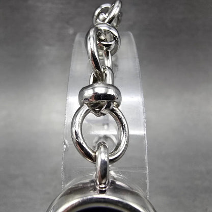 Gucci Watch Women 20mm Blue Dial Sterling Silver Round 2900 New Battery VintageK4