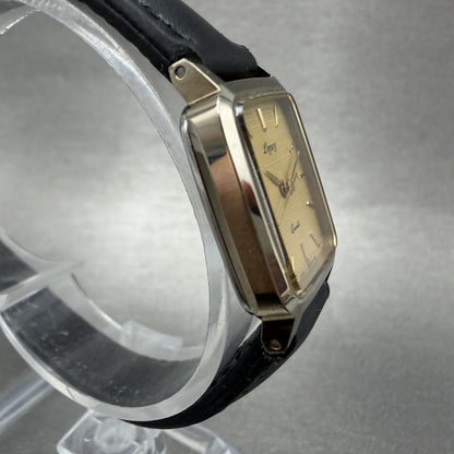 Orient Legacy Tank Watch Women 18mm Gold Dial Gold Tone Rectangle New Battery3