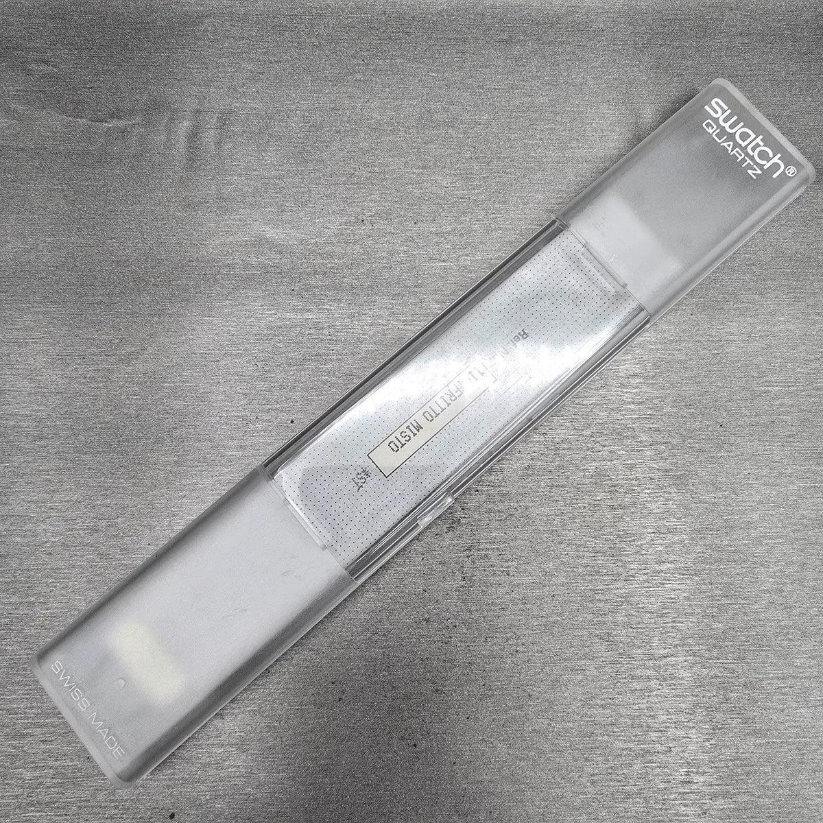 Swatch Fritto Misto Watch Men 34mm Black Dial Red Case GR114 New Battery NOS17