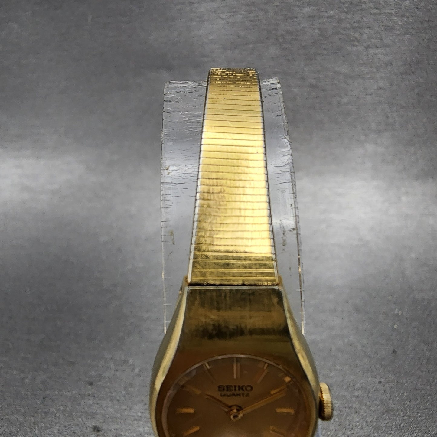 Seiko Watch Women 17mm Champagne Dial Gold Tone Round 73200209 New Battery4