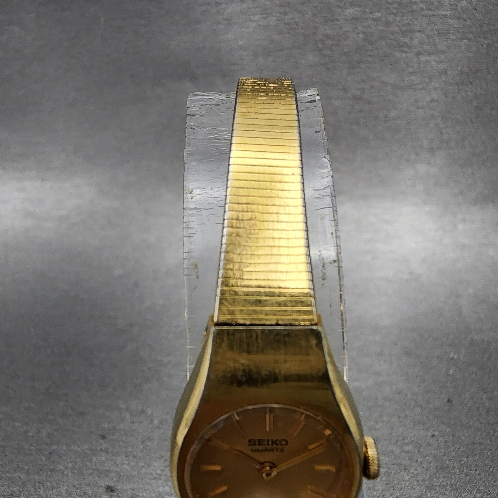 Seiko Watch Women 17mm Champagne Dial Gold Tone Round 73200209 New Battery4