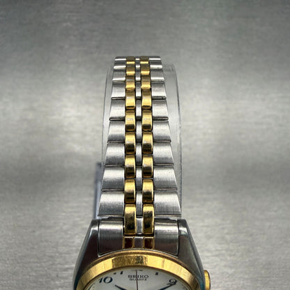 Seiko Watch Women 23mm White Dial Two Tone Daydate Round 7N83-0011 New Battery4