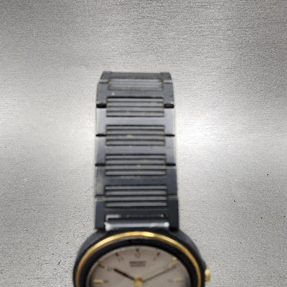 Seiko Watch Women 25mm Silver Tone Black Tone Round 2c200260 New Battery4