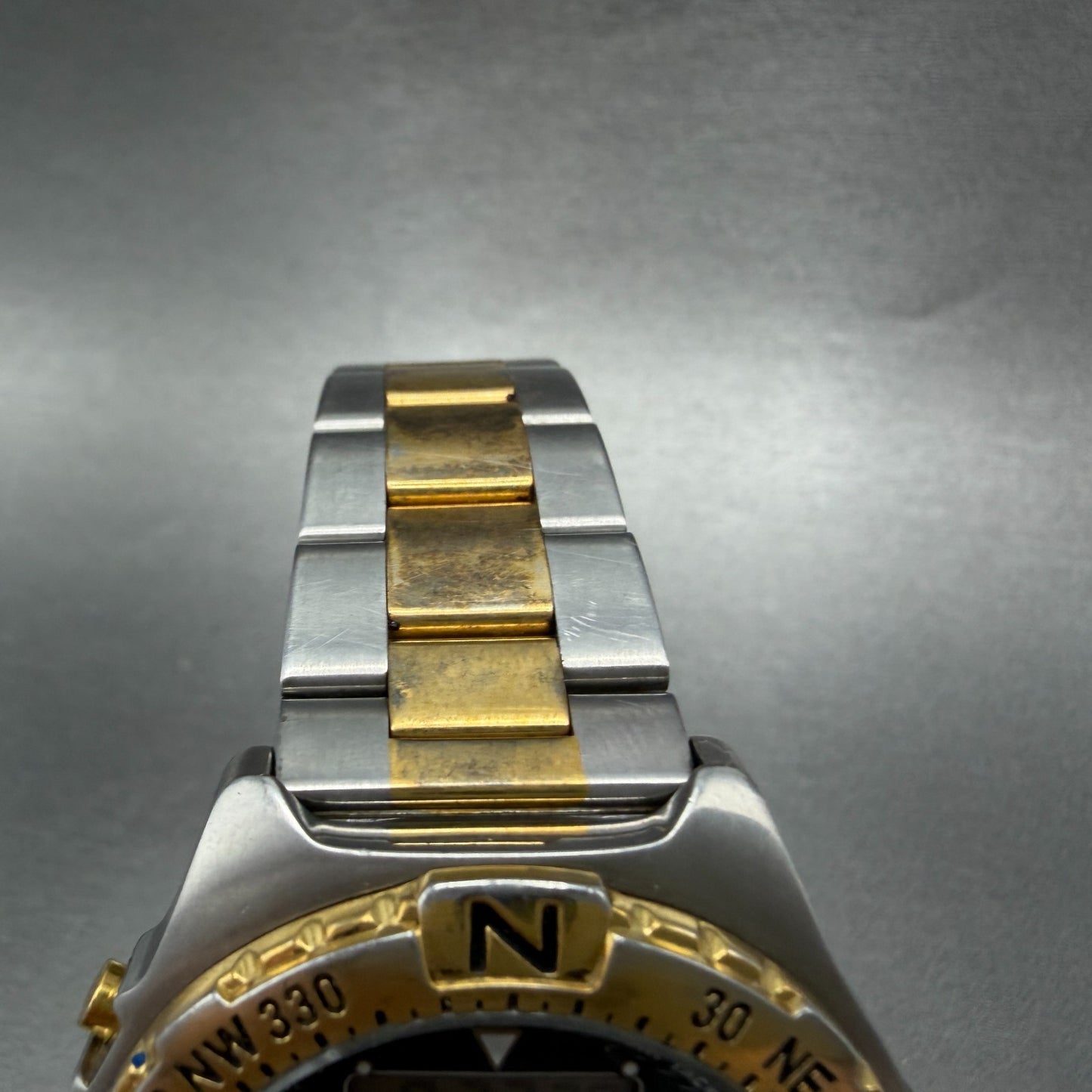 Elgin Stealth Watch Men 43mm Black Dial Two Tone Analog Digital New Battery4