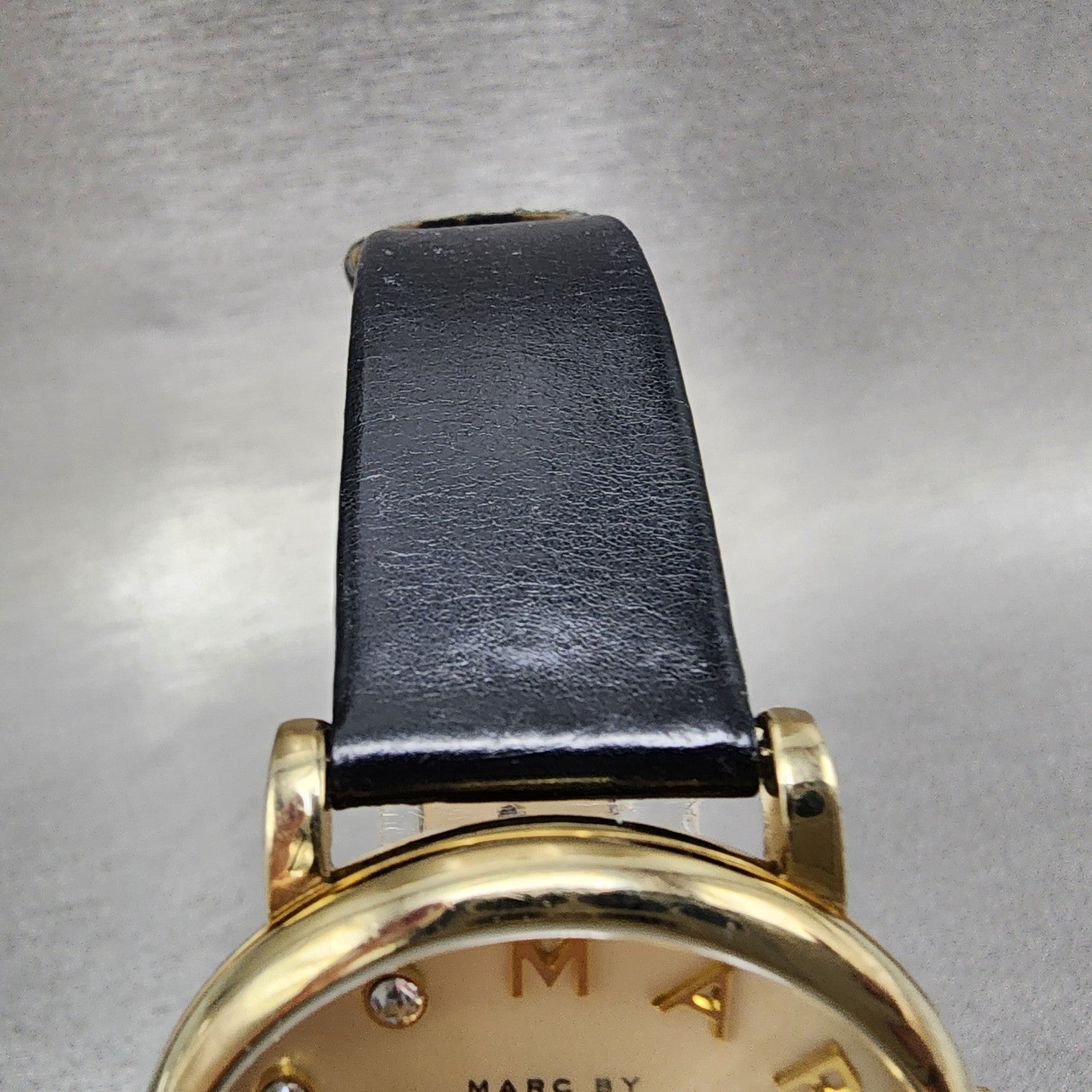 Marc By Marc Jacobs Baker Watch Women 36mm Gold Dial Gold Tone Round New Battery5