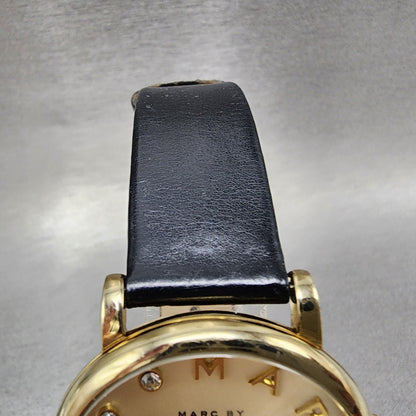 Marc By Marc Jacobs Baker Watch Women 36mm Gold Dial Gold Tone Round New Battery5