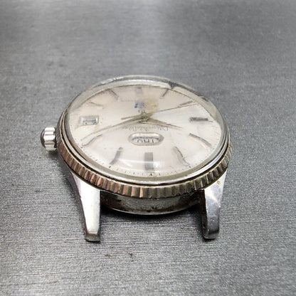 Citizen Autodater Watch Men 39mm White Dial Steel Daydate Automatic 1402a-t Runs