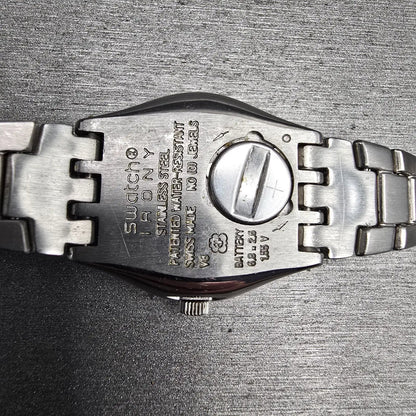 Swatch Irony Be Surprised Watch Women 25mm Black Dial Silver Tone YSS279G NewBat10