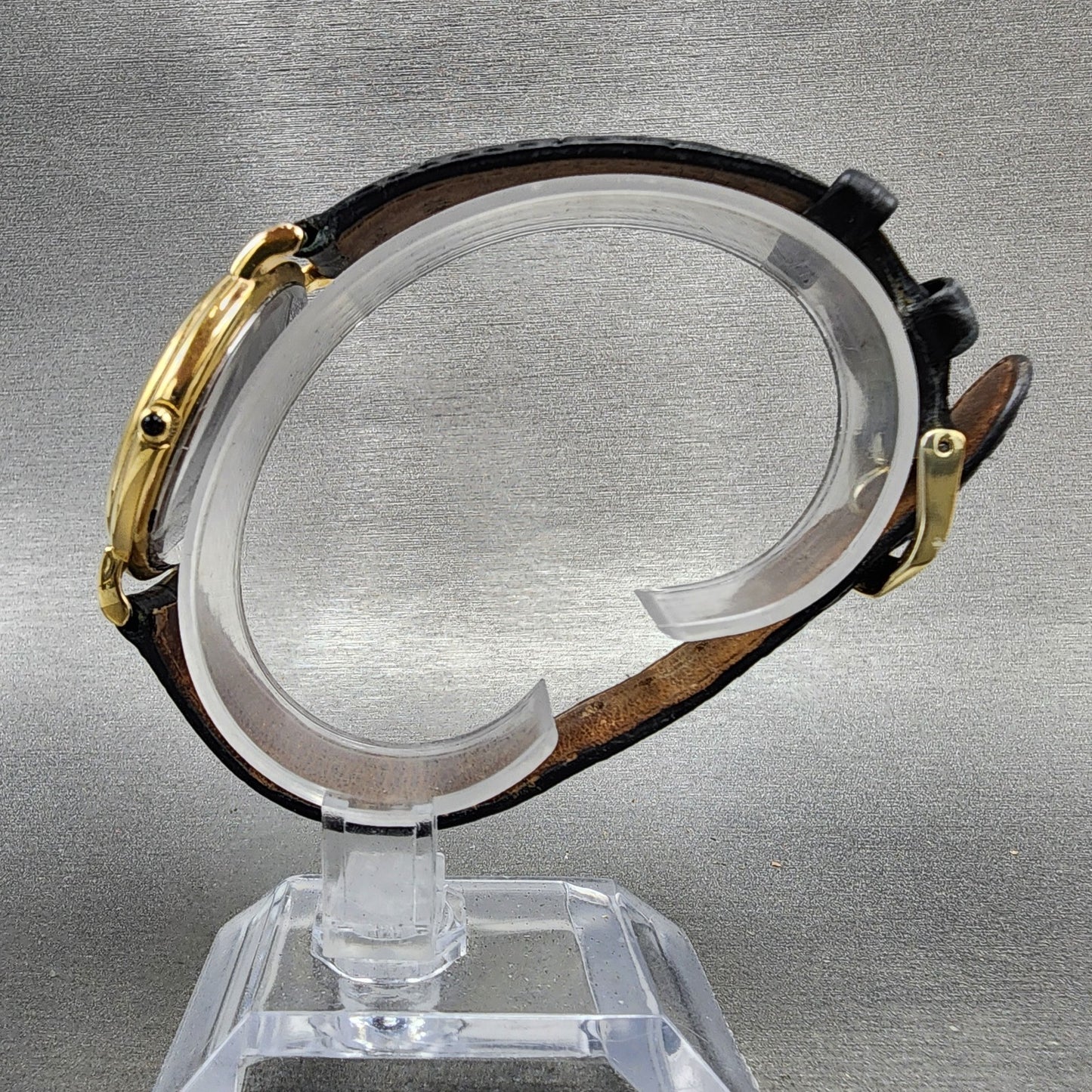 Movado Watch Men 34mm Black Dial Gold Tone Round 87E40885 New Battery6