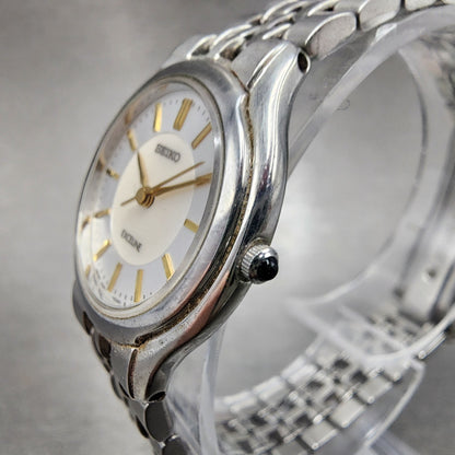 Seiko Exceline Watch Women 25mm MOP Dial Stainless Steel Round 4J410030 New Bat2
