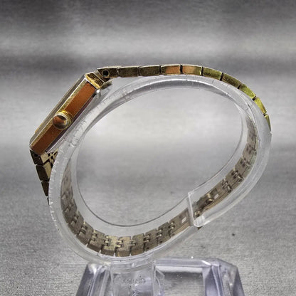 Citizen CQ Watch Women 17mm Champagne Dial Gold Tone 3220-893409 New Battery VTG6